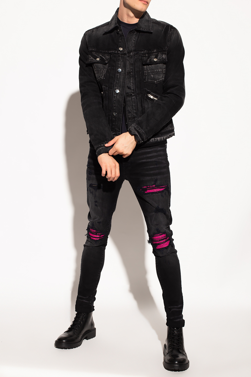 Denim jacket with pockets Amiri - Stussy Sherpa Jacket